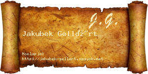 Jakubek Gellért névjegykártya